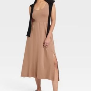 a new day Backless Sleeveless Dress in Tan Size Small NwT.